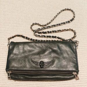 Zadig & Voltaire Rick grained clutch bag